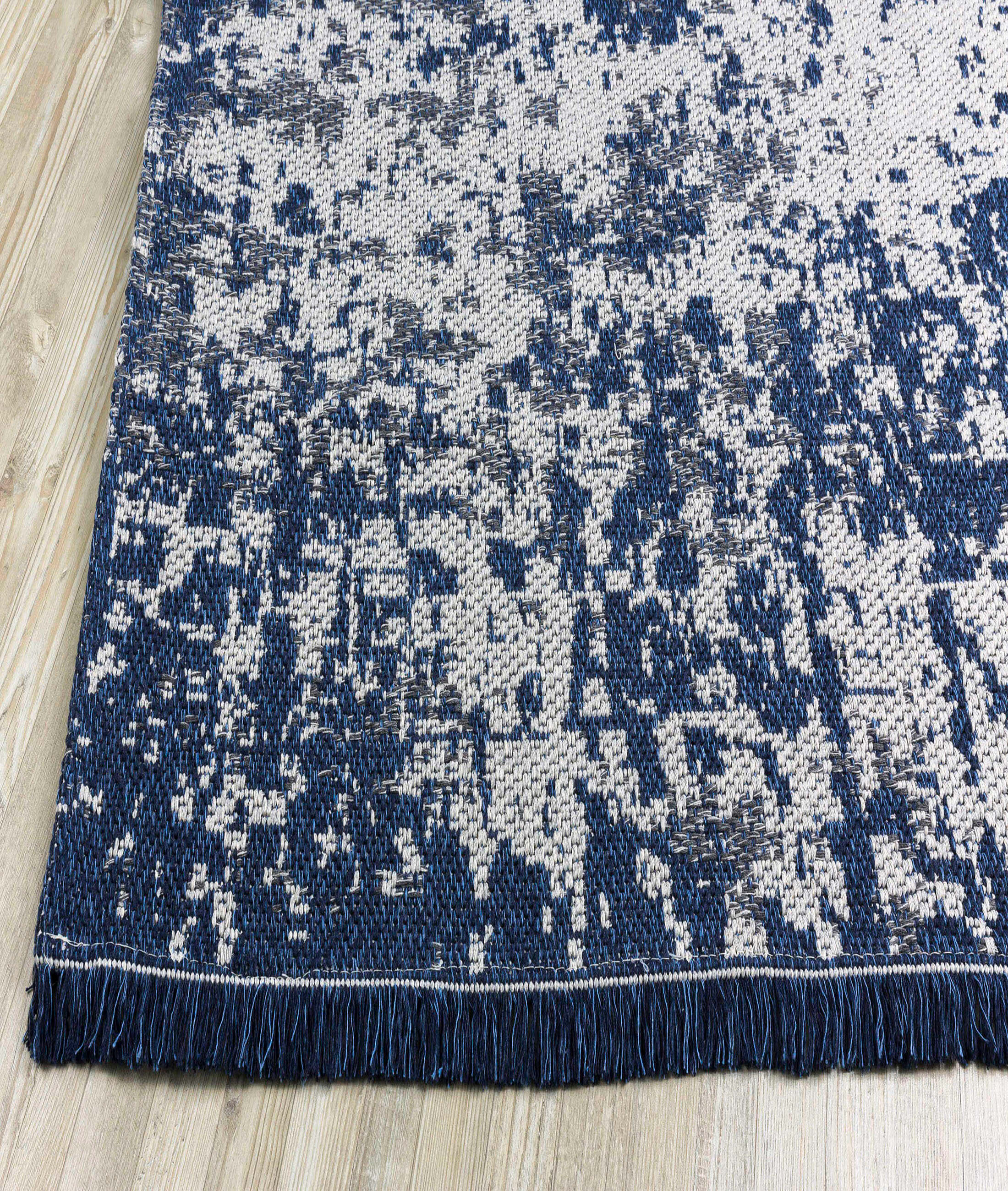 Casa Cotton Navy Anthracite Carpet B2694A